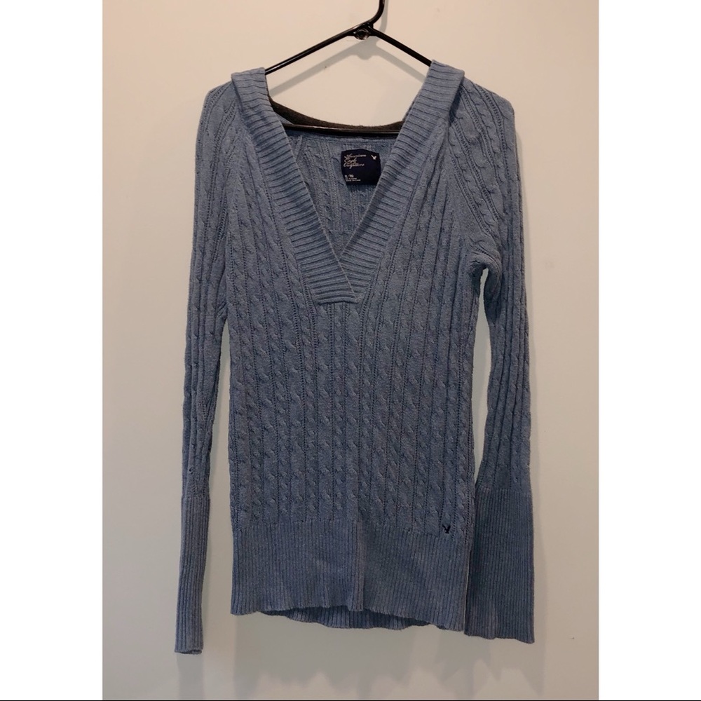 American Eagle Long Hooded Sweater